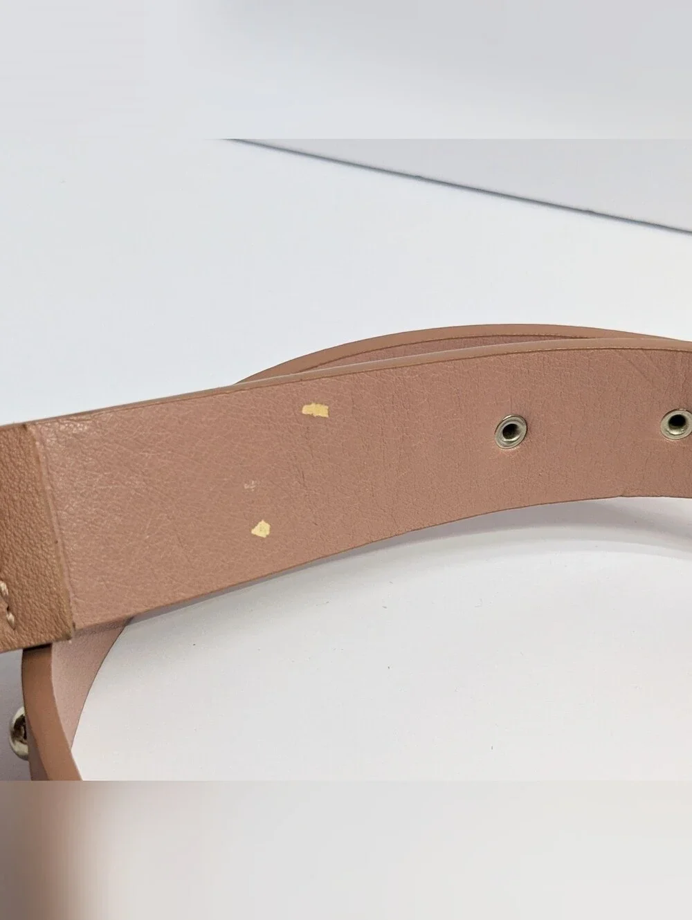 Studded Vegan Leather Belt, Dusty Rose W/ Mixed Metal Variety Studs, 30
